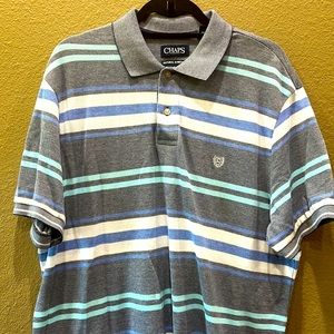 Mens XL Chaps striped polo